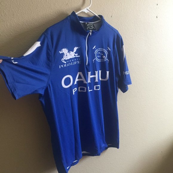 White  Hawaii Hybrid Polo Jersey Tops - Picture 10 of 16